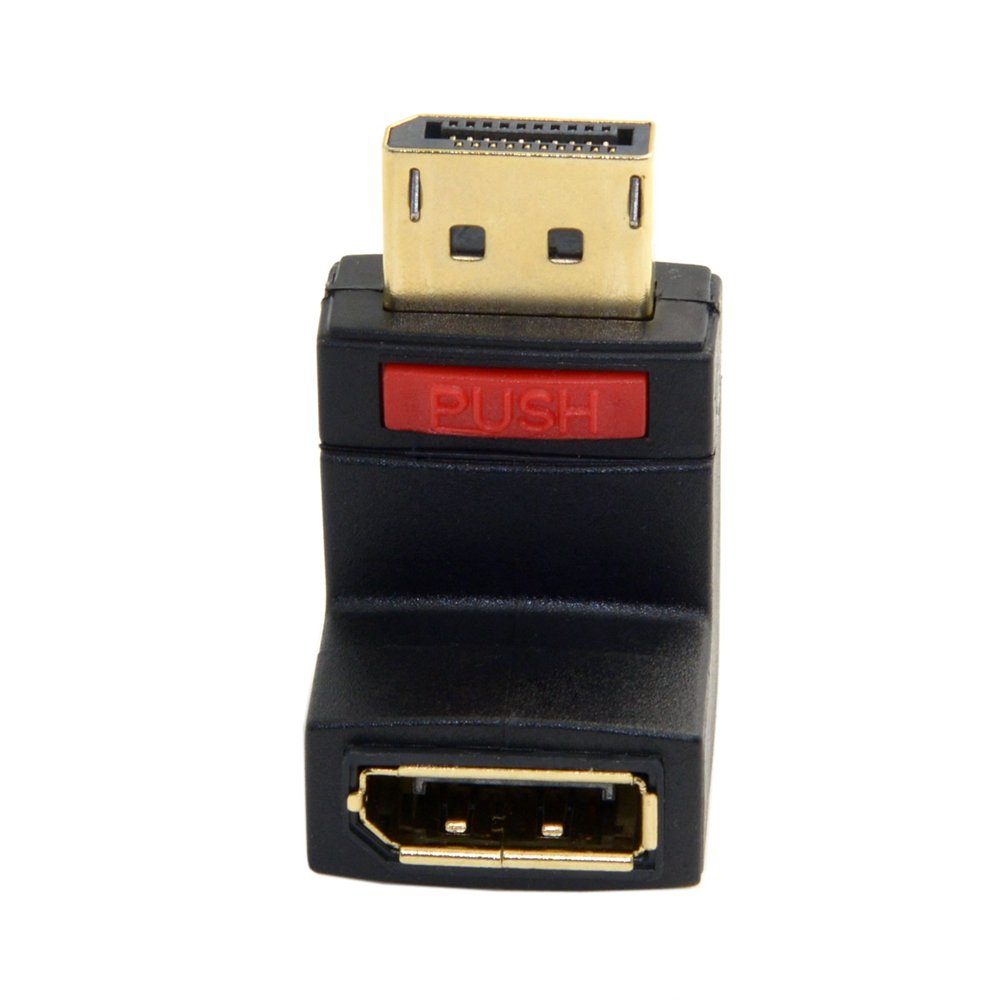 Tekit 90 Degree Up Angled DP DisplayPort Male to Female Converter Extension Adapter Connector (UP Angle)