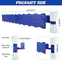 Vista 6 de Protector de desnatador de desechos de plástico, desnatador de hojas de piscina manos libres, funciona con la mayoría de los sistemas de skimmer