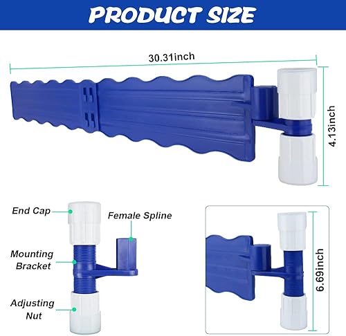 Miniatura 6 de Protector de desnatador de desechos de plástico, desnatador de hojas de piscina manos libres, funciona con la mayoría de los sistemas de skimmer en