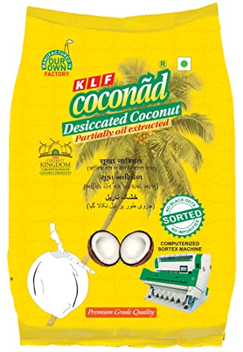 Image of KLF Coconad Low Fat Desiccated Coconut Powder,1 Kg,Fresh (Pack of 3)