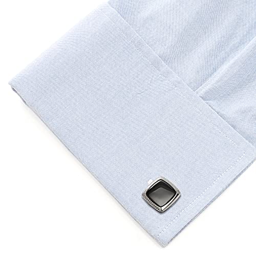 Mancuernillas Onyx Cushion de Acero Inoxidable miniatura 3