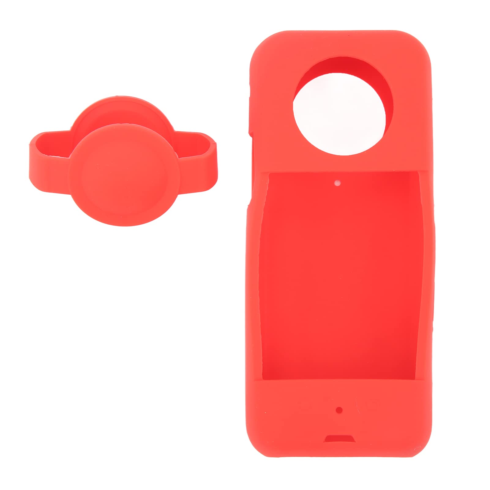 Coque De Protection Silicone Avec Cache-lentille Pour Insta360 X3 - Anti-chute, Anti-rayures, Couleur Rouge