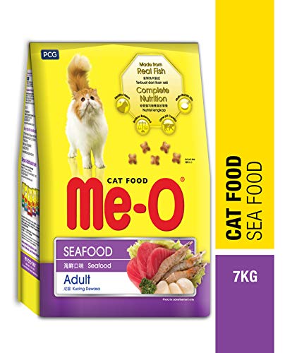 Image of Me-O Adult Dry Cat Food, Seafood Flavor, 7 Kg