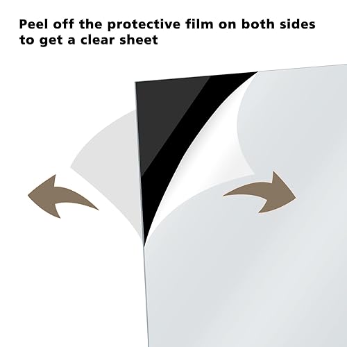 Miniatura 16 de Egofine - Hojas de plexiglás transparentes de 12x16", 1/25" de grosor, 12 láminas acrílicas fundidas para manualidades, reemplazo de vidrio