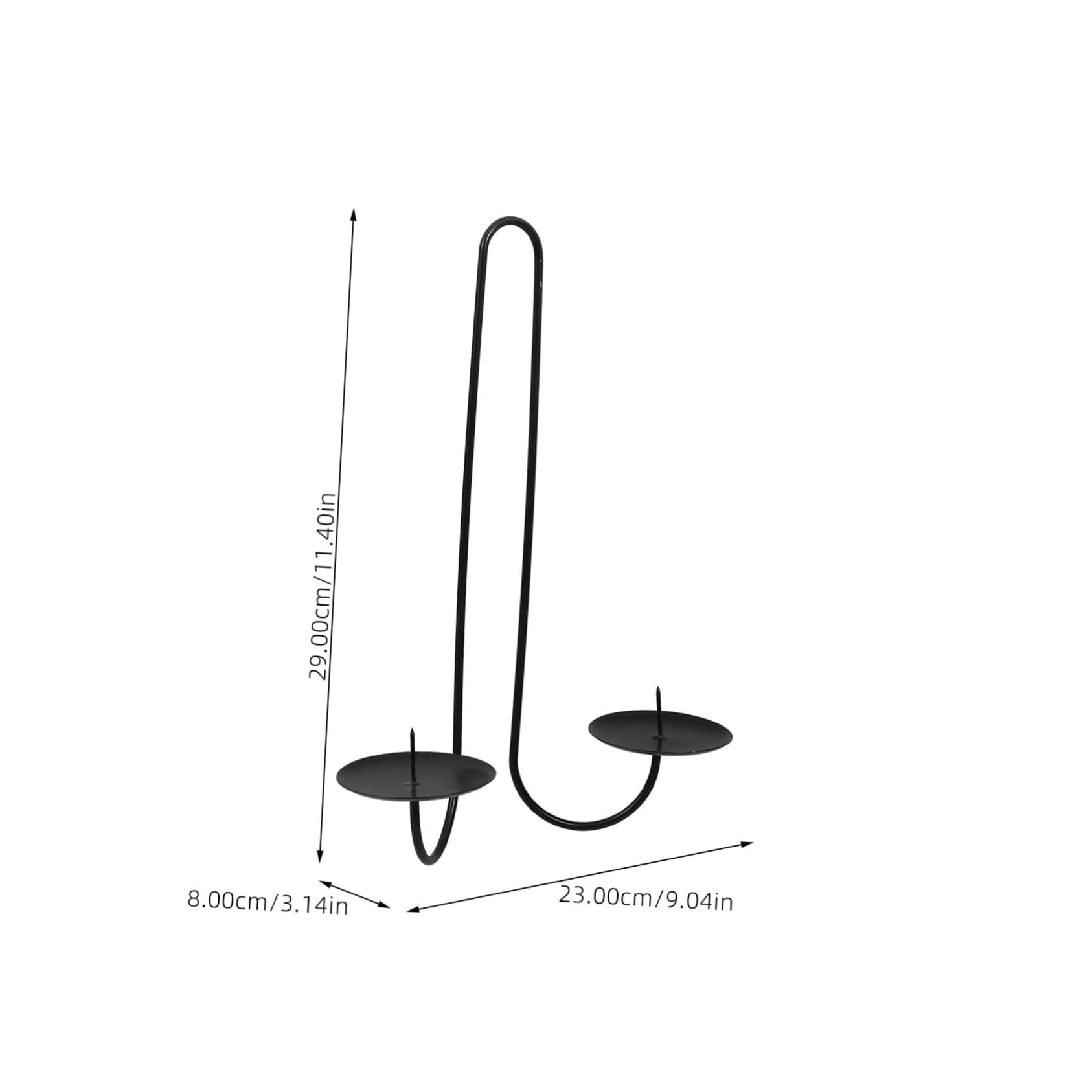 OSOLADY 2pcs Double Arm Iron Wall Sconce Candle Holder for Vintage Home Decor Modern Wall-Mounted Candle Holders for Fireplaces Weddings and Living Spaces