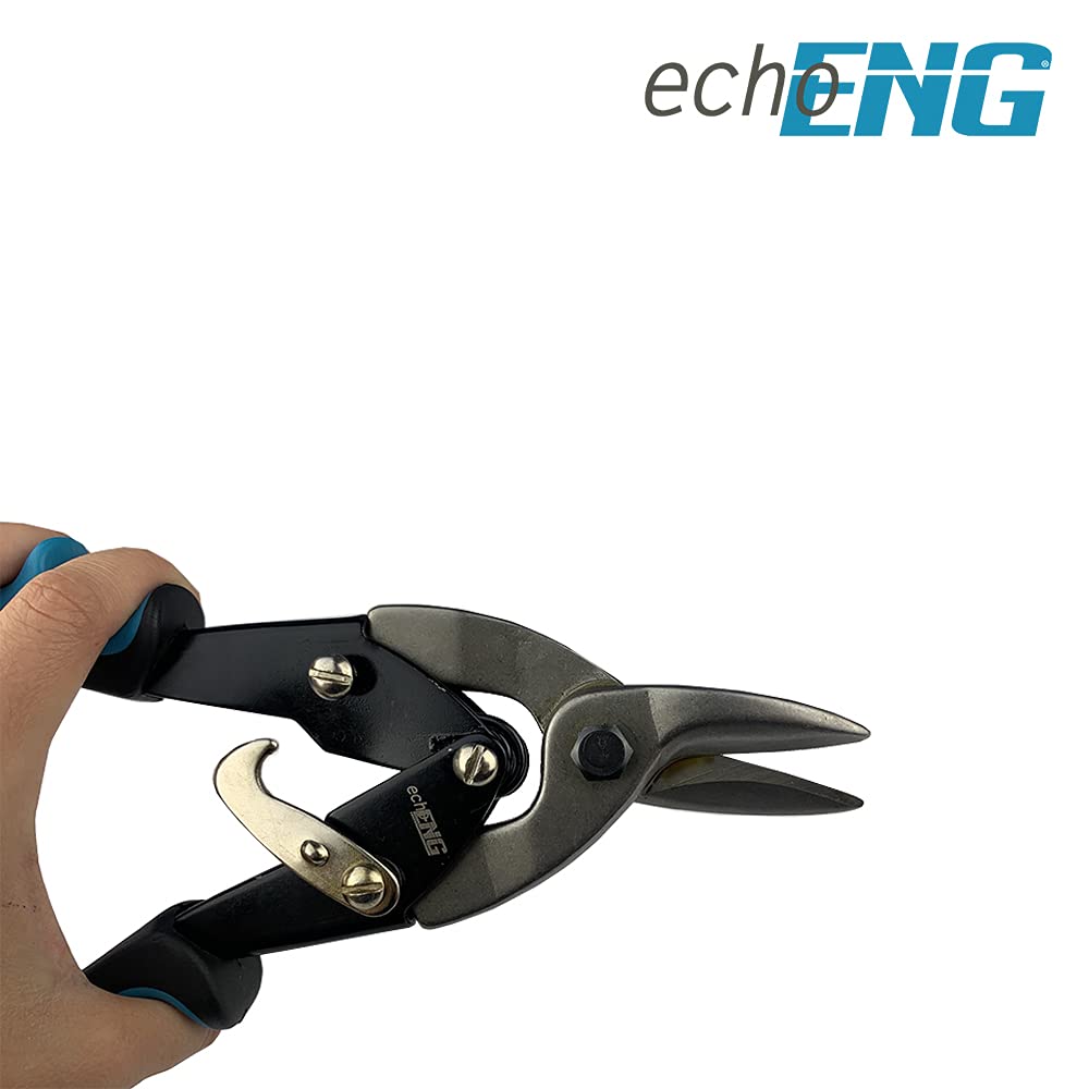 Cesoia Forbice Lamiera Pinza Taglio Destro Professionale Industriali Lame con Microdentatura per Tagli Passanti Diritti e Sagomati- echoENG - UM 30 CSR0
