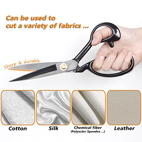 Hisuper Fabric Scissors Professional 9 Inch Sewing Scissors Tailor Sewing Shears Heady Duty Scissorsfor Leather Tailor Tailoring Shears For Home Office Craft #TOP3