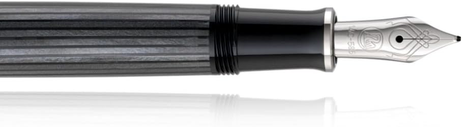 Pelican M405 Fountain Pen, B, Broad, Black Stripe, Souvelane