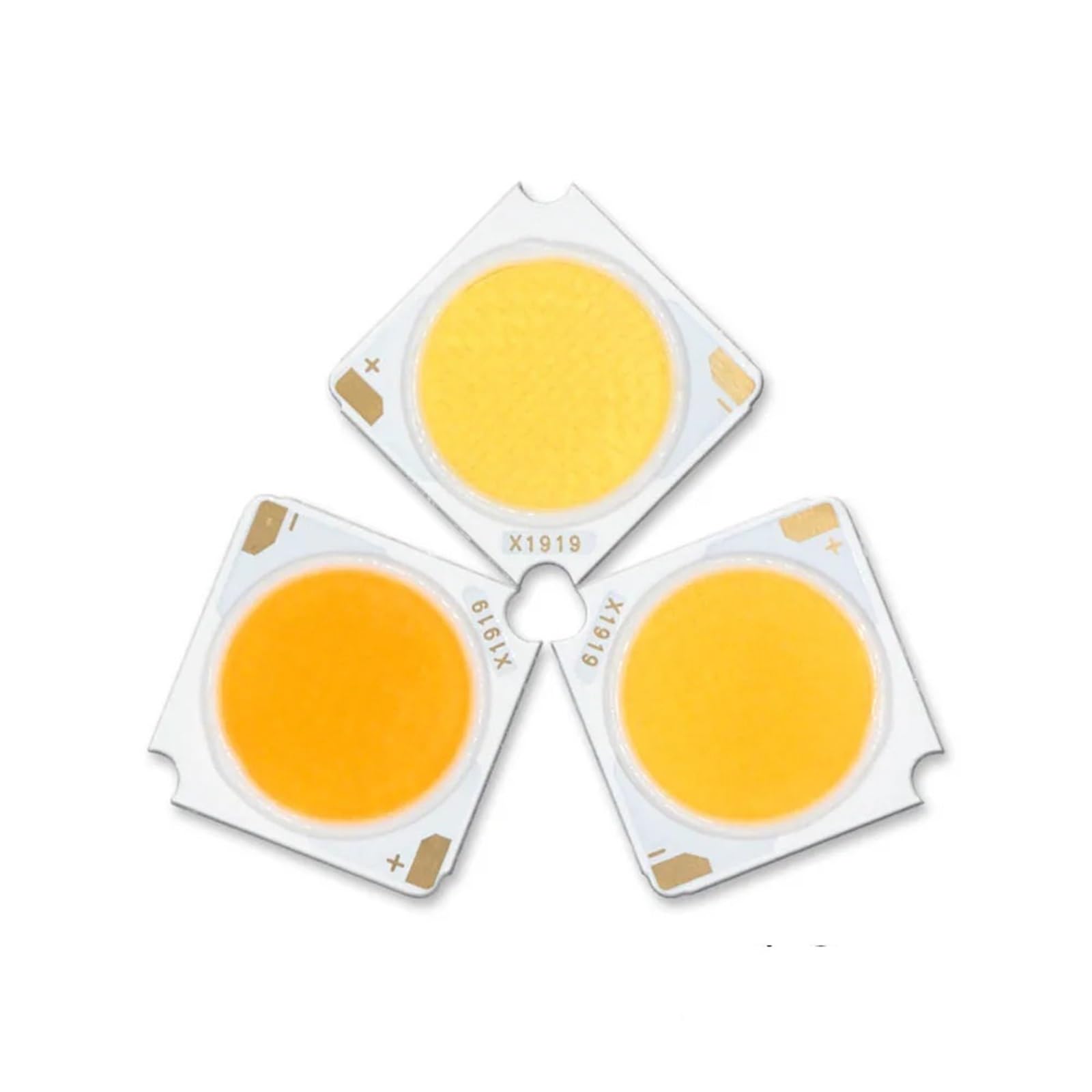 10pcs 50w LED COB Bridgelux Crystal Chip 18x35Mil 19mm 1500mA CRI90 Flashlight Light Bulb Light Lamp Spotlight Down Light Lamps (Color : Warm White, Size : 50W DC30-33V 1500mA)