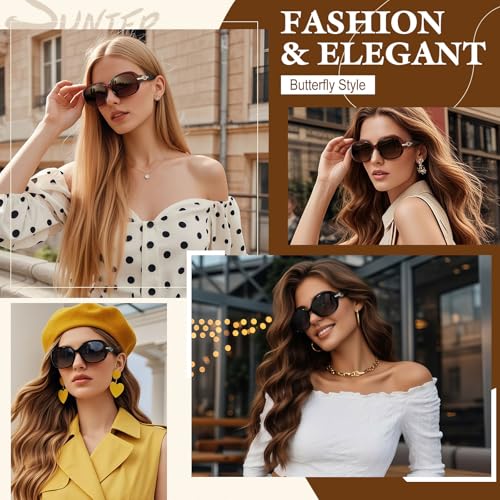 Sunier Sunglasses Womens Polarized Trendy Oversized Sun Glasses Fashion Ladies Shades 100% UV400 Protection S852