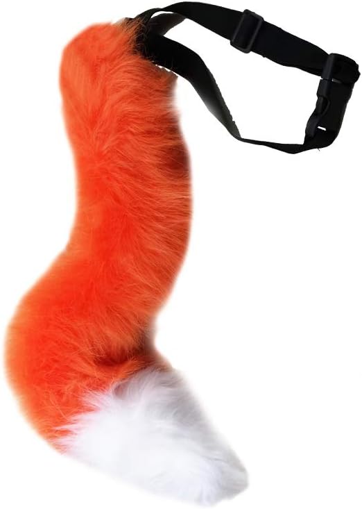 JUNBOON Faux Fur Tail for Cosplay Halloween Party Costume