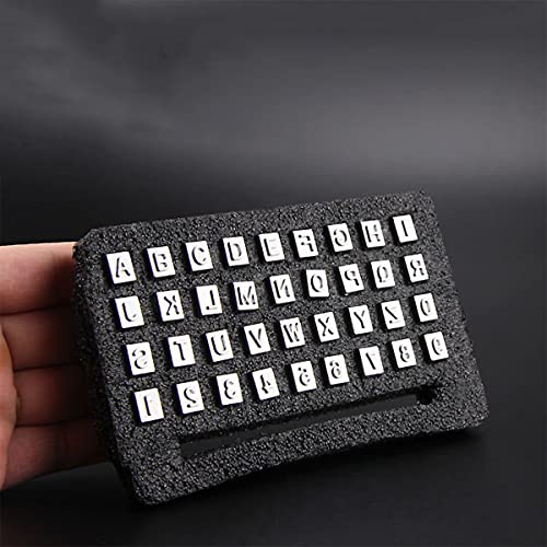 Hosioe 36 PCS Alfabeto, Letra e Número Conjunto de Estampadores de Couro Ferramenta de Estamparia Ca