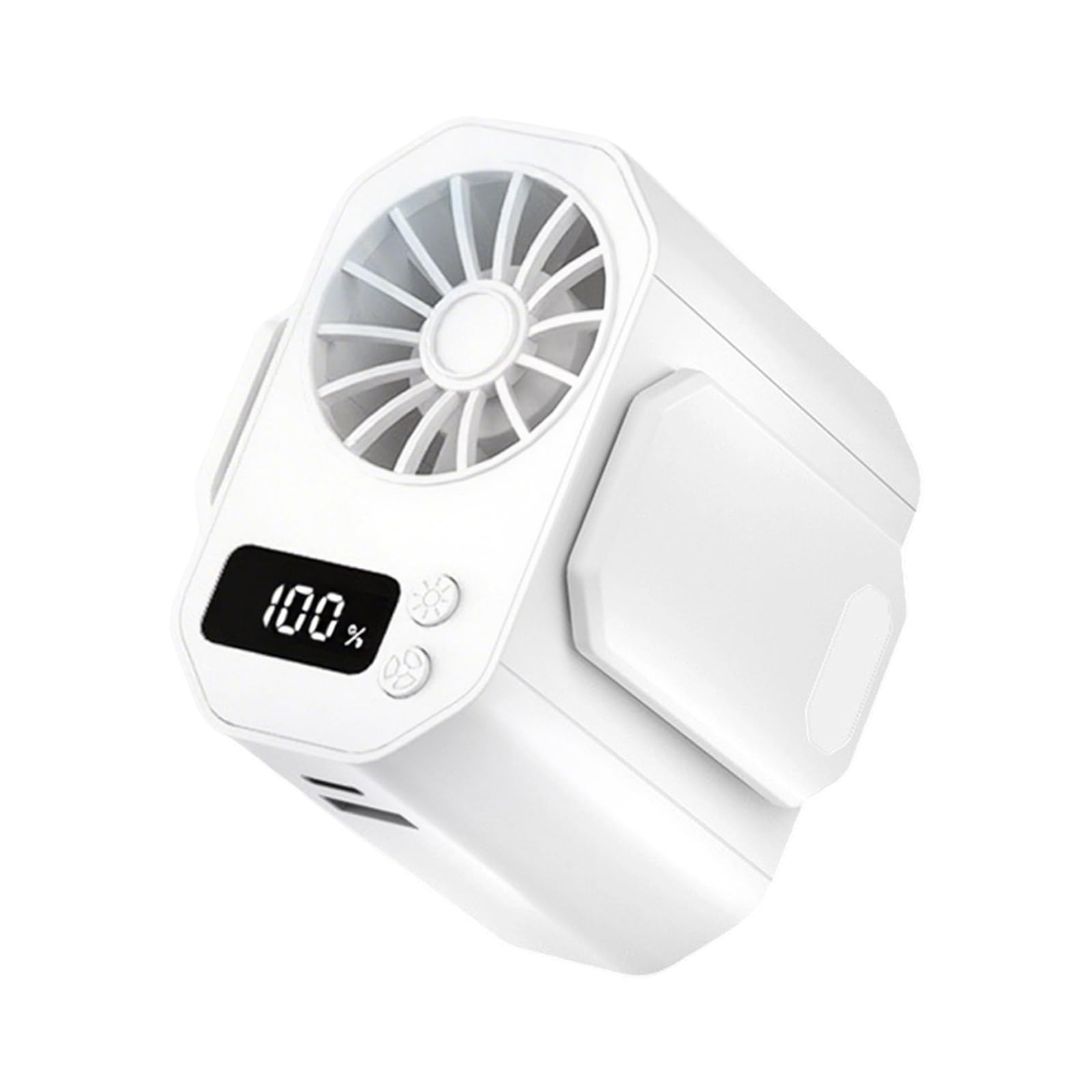 Jazuaiao 100 Adjustable Speed Waist Wearable Fan Strong Airflows Rechargeable 4000mAh ABS Texture for Indoor Outdoor Activity ABS Waist Cooling Fan