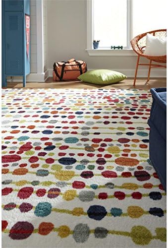 Mohawk Home Strata Delerus Ivory/White Geometric Abstract ( 5' X 8' ) Area Rug
