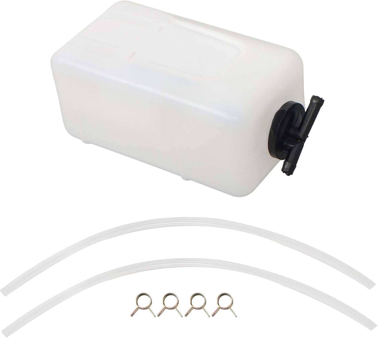 Coolant Overflow Reservoir Radiator Coolant Tank Bottle with 2 Tubes 37410-88603 Replacement for Kubota L3408 L4508 L2800 L3400 L3700SU B2301 B2601