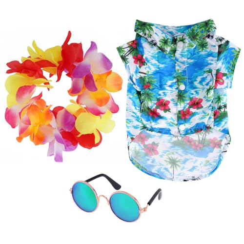 Disfraz hawaiano para perro pequeño X-Large 3 piezas