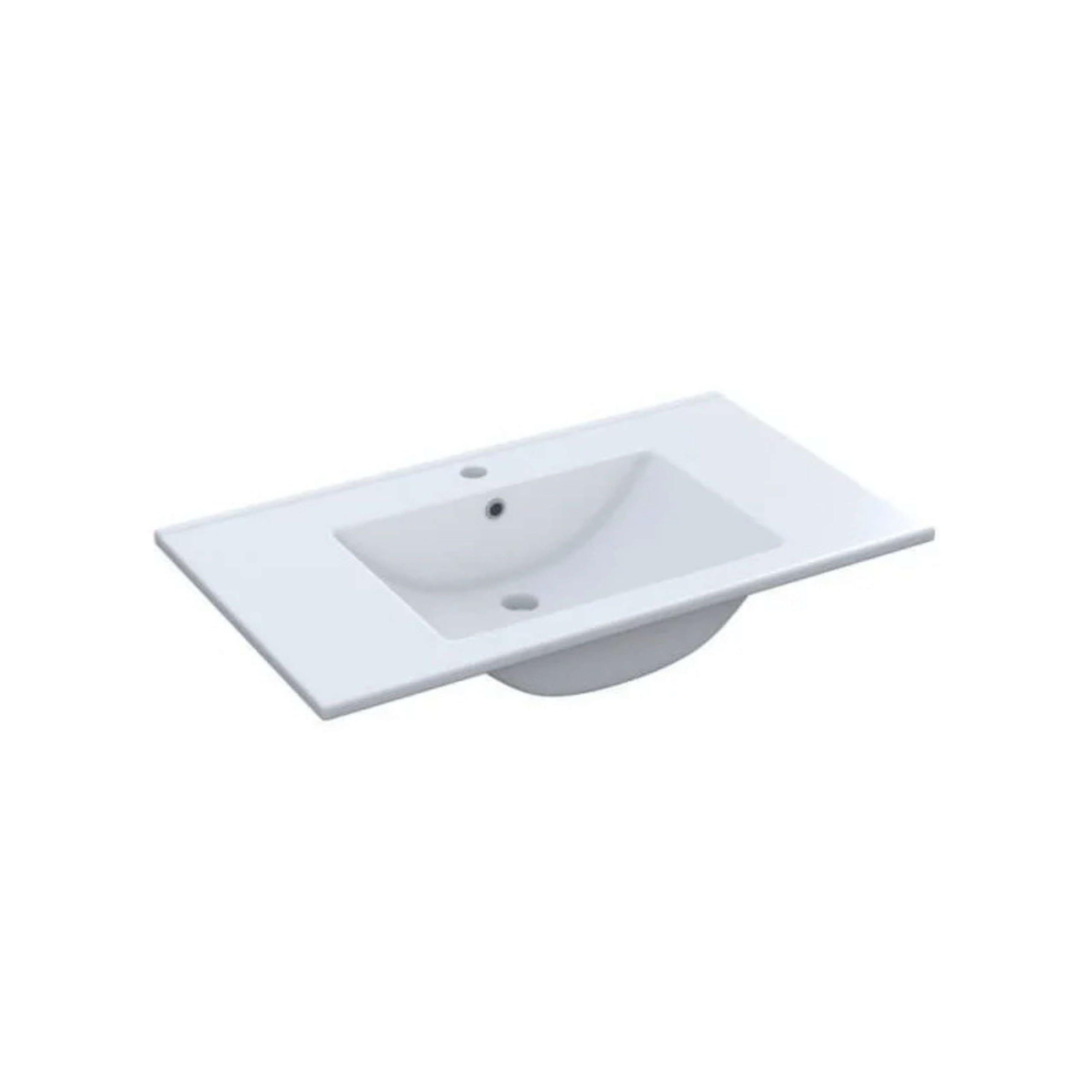 Pack de Muebles de Baño Aruba en Color Cemento o Blanco con Mueble de Baño, Columna, Espejo y Lavamanos Cerámico