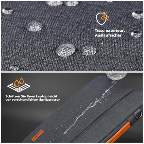 Maletín para portátil 13-17 pulgadas impermeable bolso de hombro KIZUNA 3