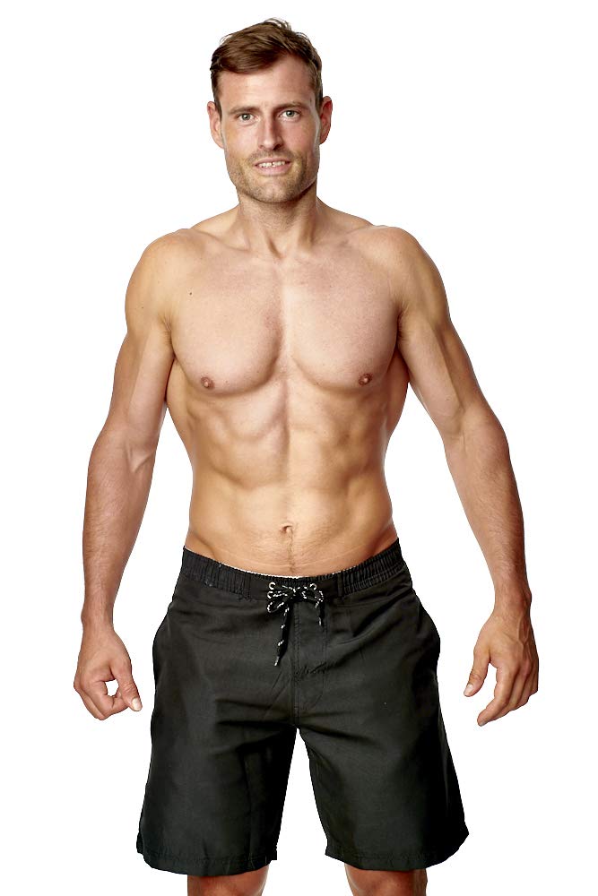 AA Sportswear Pantaloncini da Nuoto da Uomo, con Coulisse, Foderati in Rete (XL, Nero)