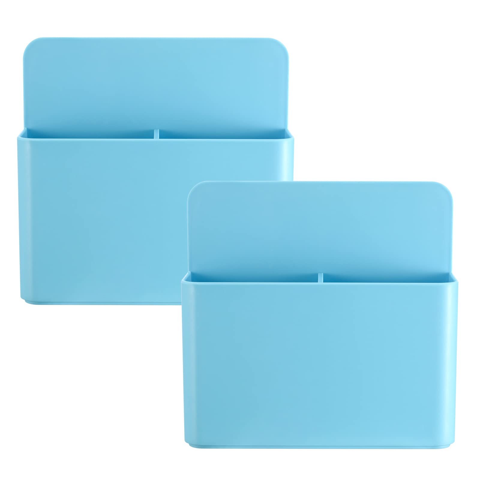 Luvtree Blue Strong Magnetic Marker Holder – Fridge & Locker Organiser, Wall Pen & Remote Control Container, Whiteboard Accessory,Set Of 2