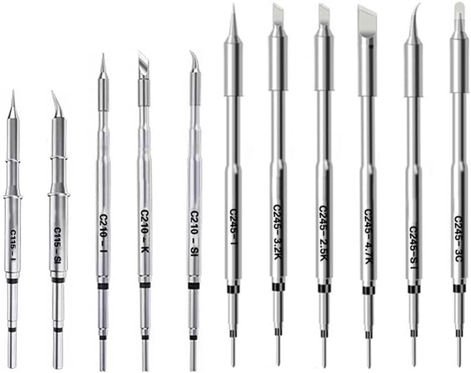 Soldering Iron Heating Core Replacement Tips for C210 C245 C115 Series Soldering Stations, Copper Tip Refill for Soldering Pen Handle, 1-Pack