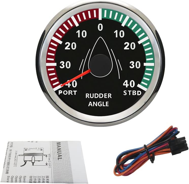 Indicatore Angolo Timone 0-190 Ohm - Con Sensore, Retroilluminazione, Per Barche 9-32V - Foto 11