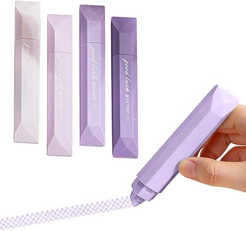 Miniatura 10 de Lapices de Cinta de Doble Cara, Nuevo Dispensador de Cinta de Doble Cara para Álbum de Recortes 2026, 4 Piezas de Cinta Adhesiva para Manualidades,