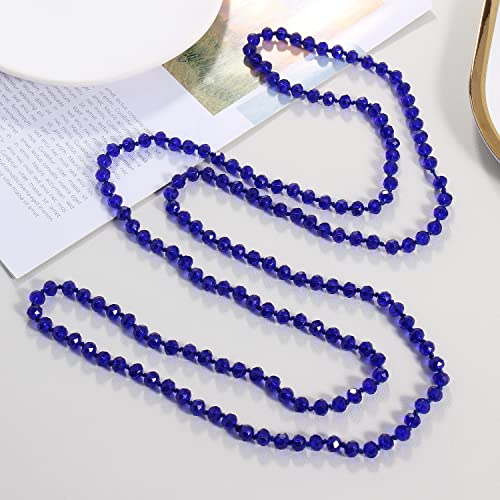 Firstmeet XL-1029 Fashion Glass Beads Rope Knot Long Bead Necklace Versatile 60 Inch Strand Costume Jewelry thumb #3