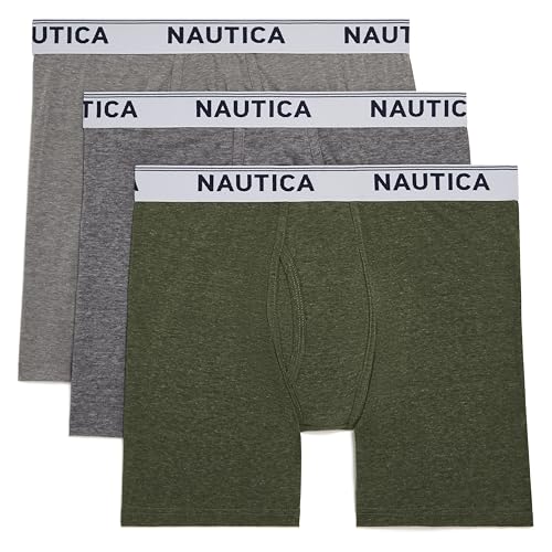 Nautica Men's Stretch Performance 3-Pack Boxer Briefs