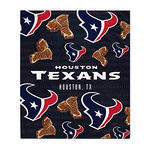 Pegasus Home Fashions Houston Texans 60 x 70 Hometown Logo Fleece Blanket