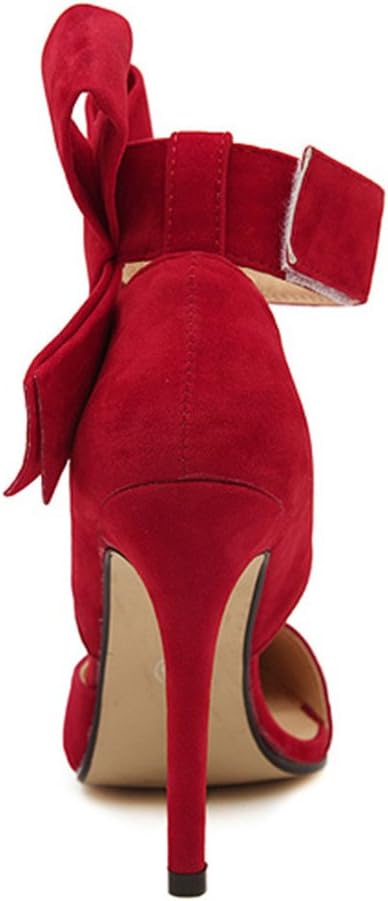 MMJULY Z&L Fashion Women's Pointy Toe High Heel Stiletto Big Bow Dress Pumps - Image 4