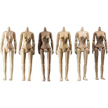 1/12 Scale Female Body 6in Suntan Skin Large Breast Flexible Action Figure Doll Miniature Figure Body
