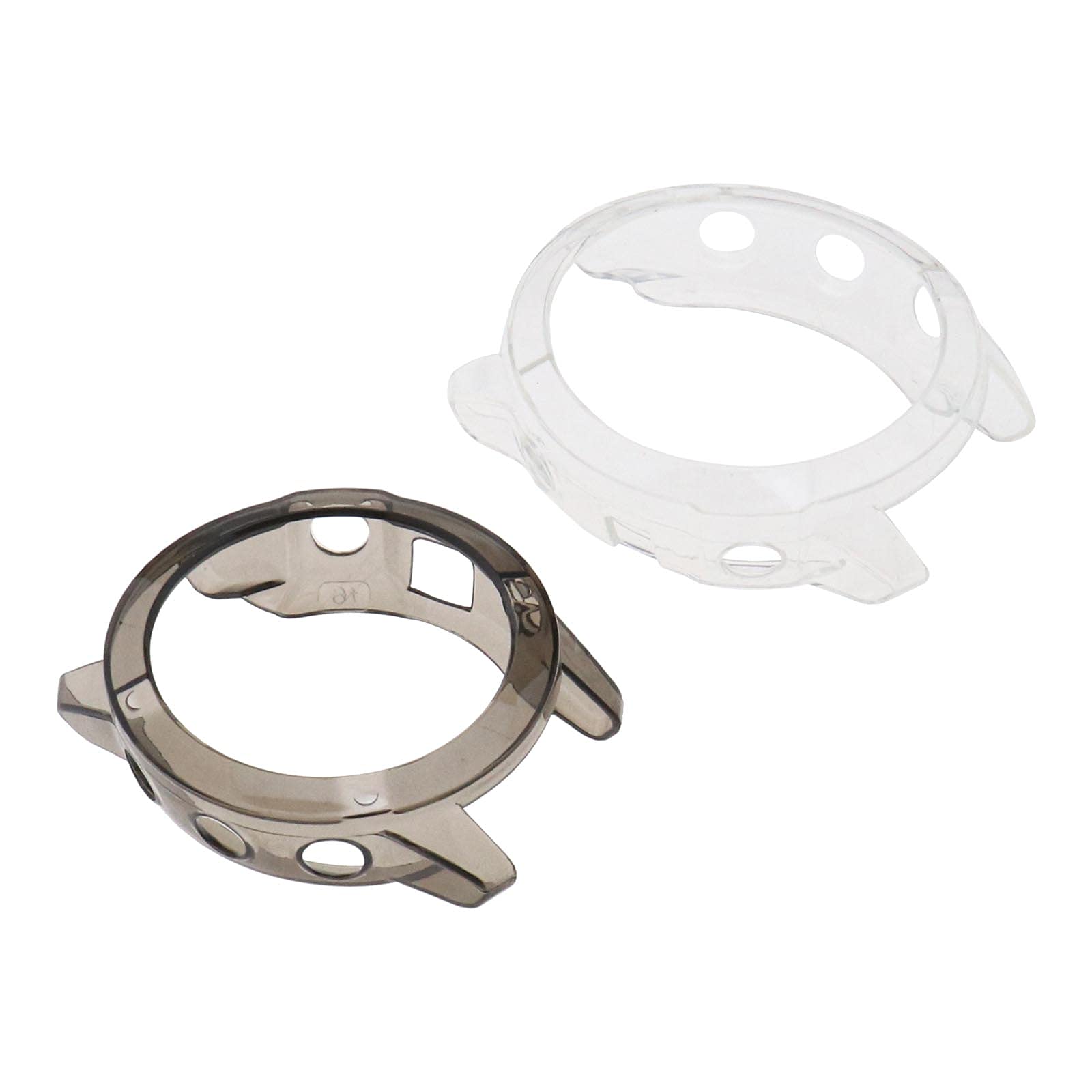 Custodia Protettiva EMagTech Per Garmin Fenix 6 / Fenix 6 Pro (2 Pezzi) - TPU Morbido Antiurto, Nero + Trasparente