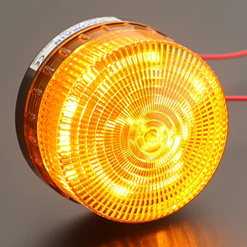 Baomain Industrial Signal Round Yellow Warning Light Strobe Warning Lamp Lte-5061 Ac 110V #TOP5