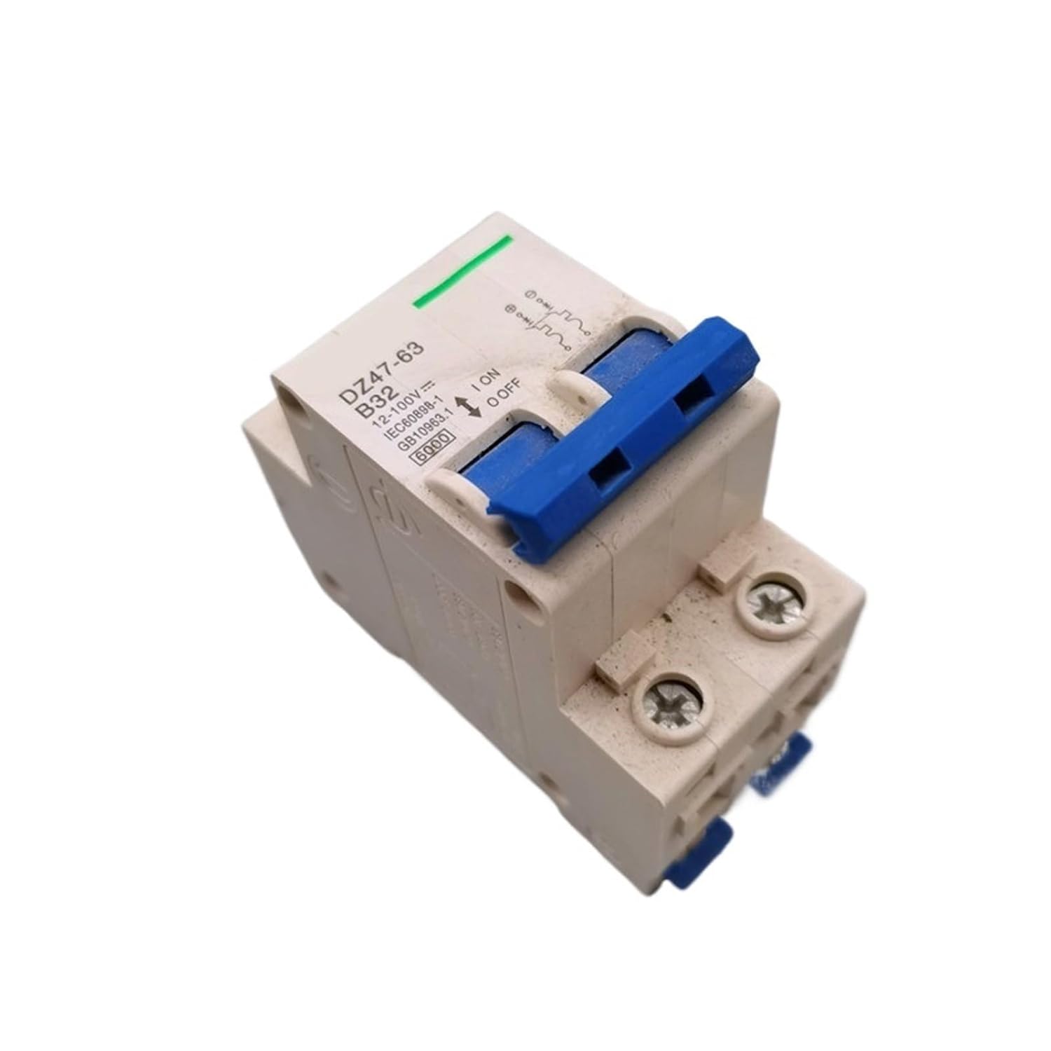 AC220V-400V DZ47 2P 6A/10A/16A/20A/25A/32A/40A/50A/63A Mini Circuit Breaker Cutout Miniature Household Air Switch(32A)