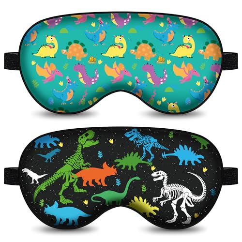 Dinosaur Sleep Masks for Kids and Adults (2-Pack)