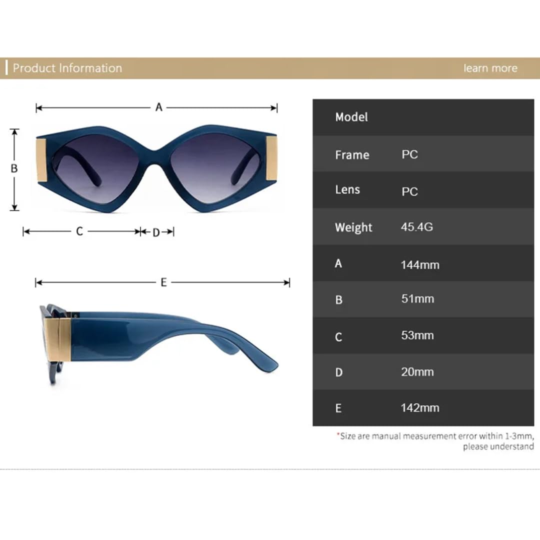 Gafas de sol retro de gran tamaño para mujer, gafas de sol tipo ojo de gato para hombre, UV400