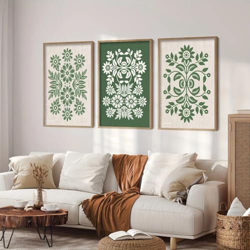 Toile pour salon bureau maison triptyque scandinave 60x80cm