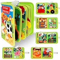 Gatphy Felt Quiet Book Montessori Sensory Toys for 1 2 3 Year Old Kids Busy Board for Toddlers Farm Preschool Busy Book Toy Preschool Learning Activities Educational Sensory Toy
