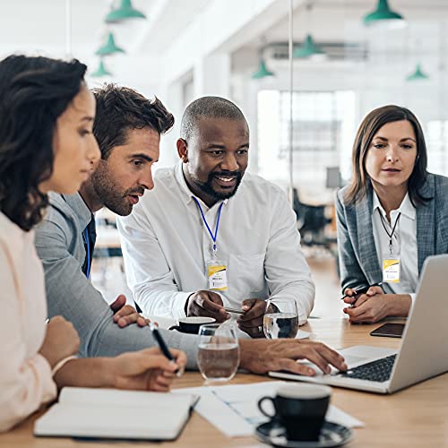 Mifflin-Usa Lanyard With Vertical Id Name Holder (Blue Cord, Clear 2.25X3.5 Inch Card Holder, 50 Pack) #TOP5