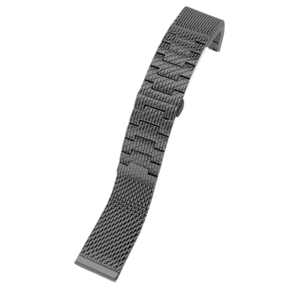 Bracelet montre acier inoxydable 23mm noir élégant pour Citizen