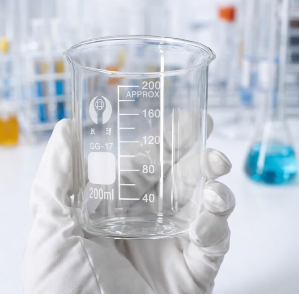 Probeta graduada de vidrio, Vaso de precipitados vidrio graduado borosilicato GG-17 transparente 5 ml-5000 ml(3000ml)