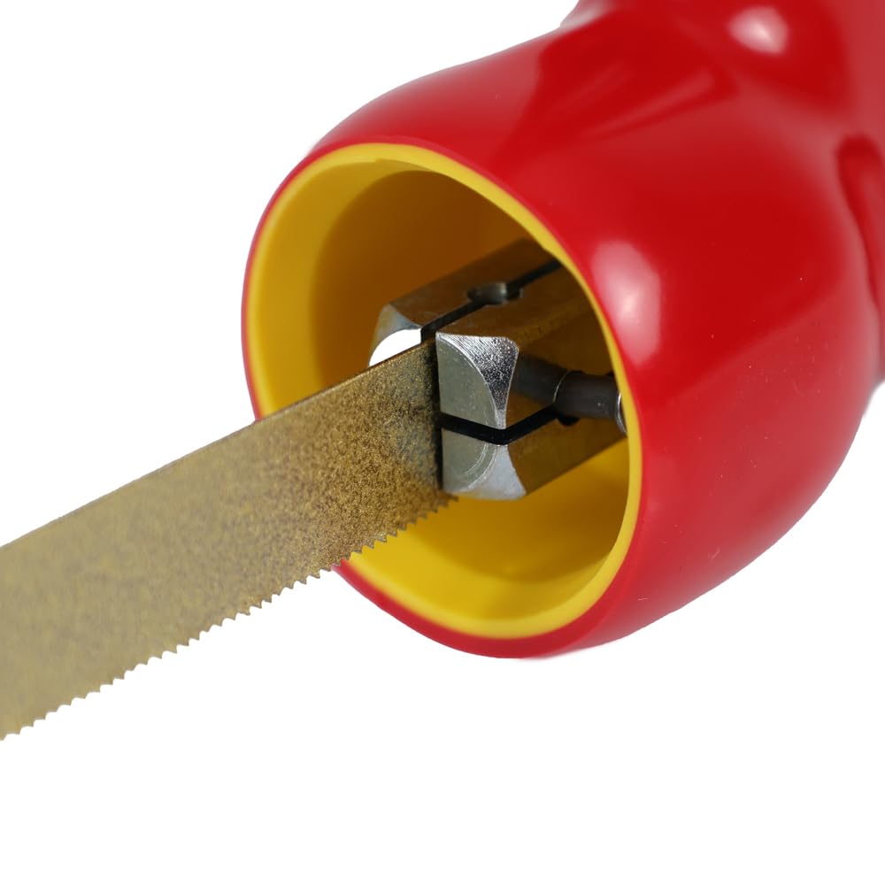 WETEC Seghetto per metallo, completamente isolato, 1000 V (seghetto per seghetto, seghetto per metallo, seghetto a mano VDE), lunghezza: 460 mm/prova: 10.000 V/marchio di controllo: 1000 V
