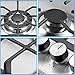 Gas Cooktop, HBHOB 30 Inches 5 Burners Gas Stove Gas Hob Stovetop Stainless 5 Sealed Burners Cast Iron Grates Built-in Gas Stove Top LPG/NG Gas Cooktop Thermocouple Protection and Easy to Clean …