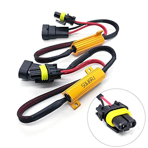 O-NEX LED Resistor Kit HB4 9006 Adaptador para mazo de relé de Anti Flicker Decoder Error Advertencia cancelador (ataques: 9005, 9145, H10)
