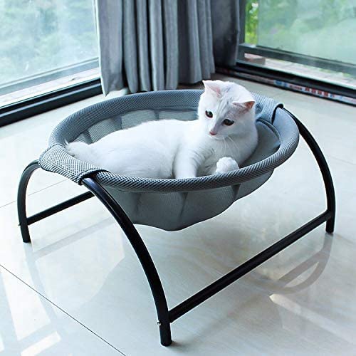 JUNSPOW Capa de rede de substituição dedicada para cama de gato, respirável, macia e durável (cinza)
