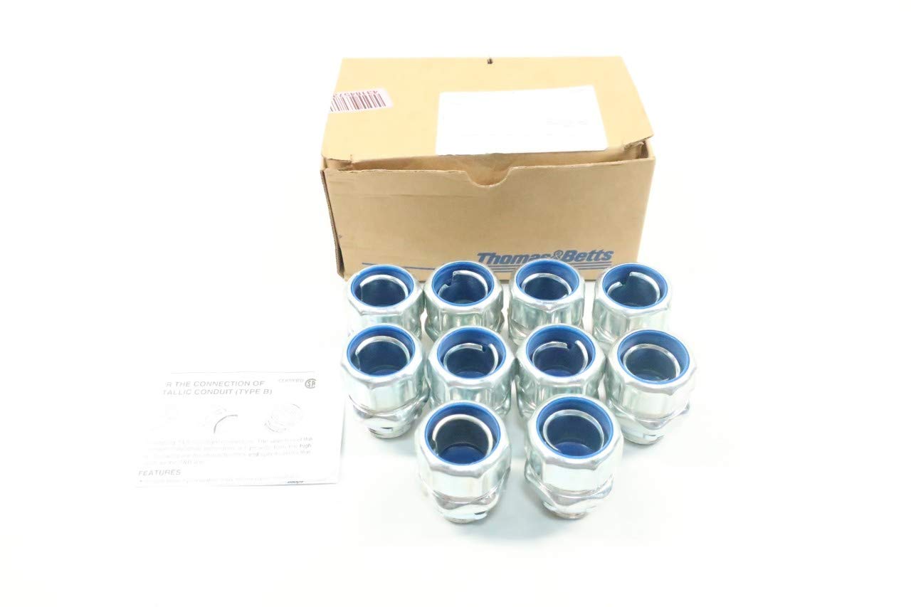 Box of 10 New THOMAS&BETTS 5334-TB Steel Conduit Connector 1IN D627824
