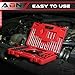 ABN Harmonic Balancer Puller Installer Set - 52pc Master Universal Harmonic Balancer Installer Set Tool Kit for Pulley Puller Tool Removal and Install of Balancers, Gear Pulleys, Steering Wheel