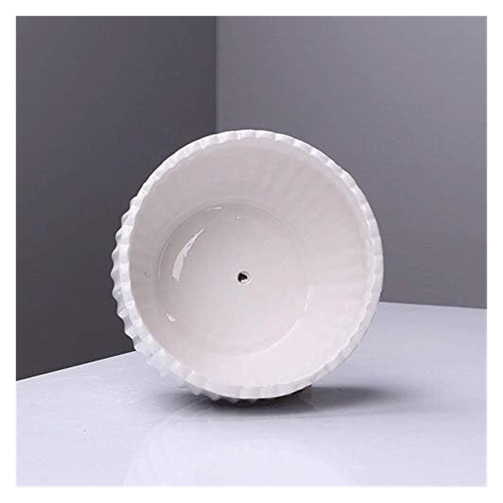 Doniczka, Doniczka o średnicy 14,5 cm, nowoczesny, wykwintny design, biały pojemnik ceramiczny, doniczka do użytku domowego, wazon dekoracyjny