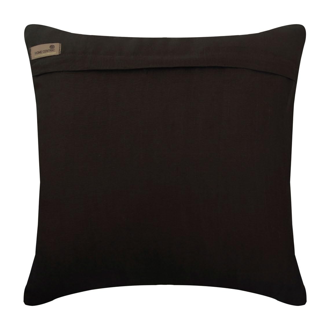 The HomeCentric Dekorativ Braun 45 x 45 cm Dekokissen Bezug, Leinen Strukturiert, gestreift, Pintucks, Patchwork Einfarbig Zeitgenossisch - Brown Pintuck Block